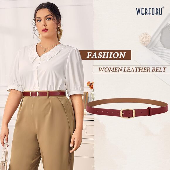 Plus Size Belt For Women Leather Belt With Metal Buckle Ladies Casual Belt For😁 - Picture 5 of 6